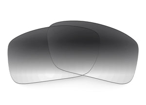 Two Gray Gradient Sunglass lenses laid on top of each other.